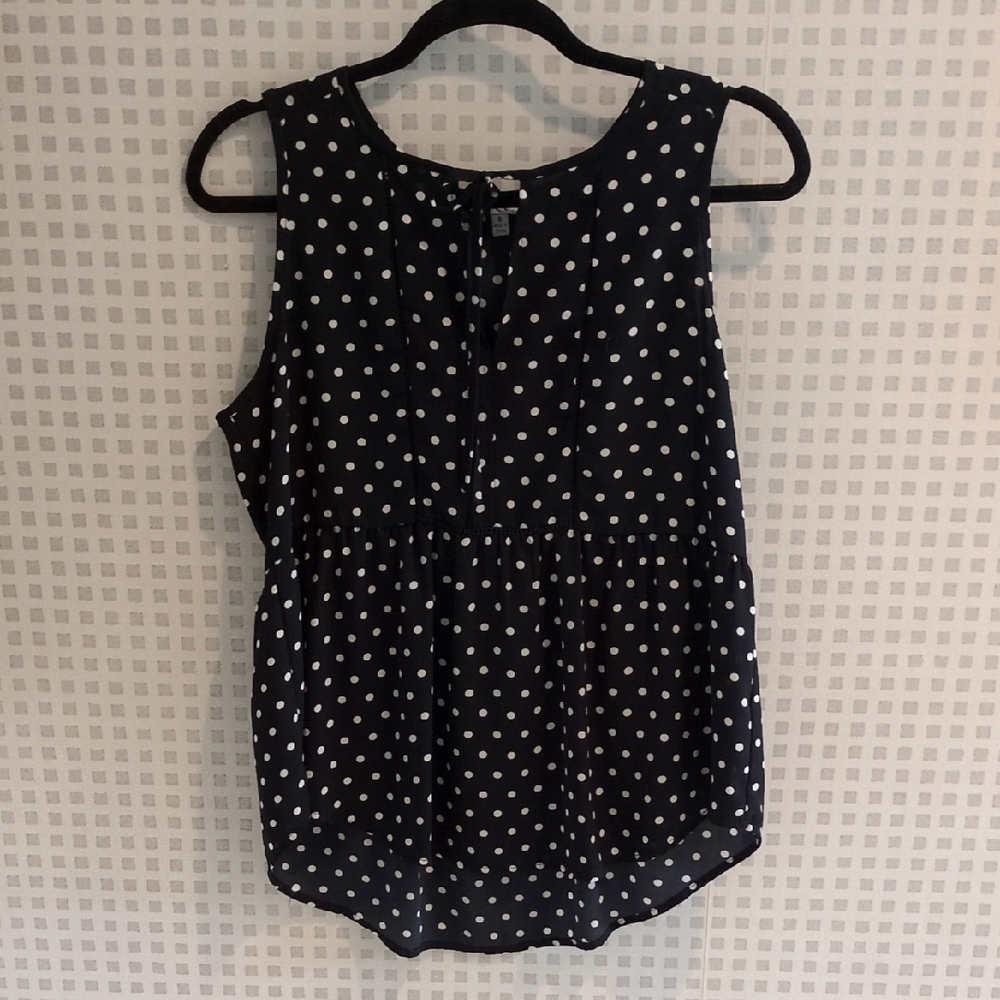 Elegant Black and White Polka Dot Blouse